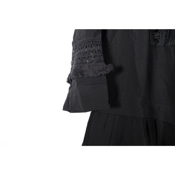 Tuckernuck Back Eyelet Trim Shift Dress Lace Gothic Retro Women’s XS 1461-ZZ - Picture 4 of 12